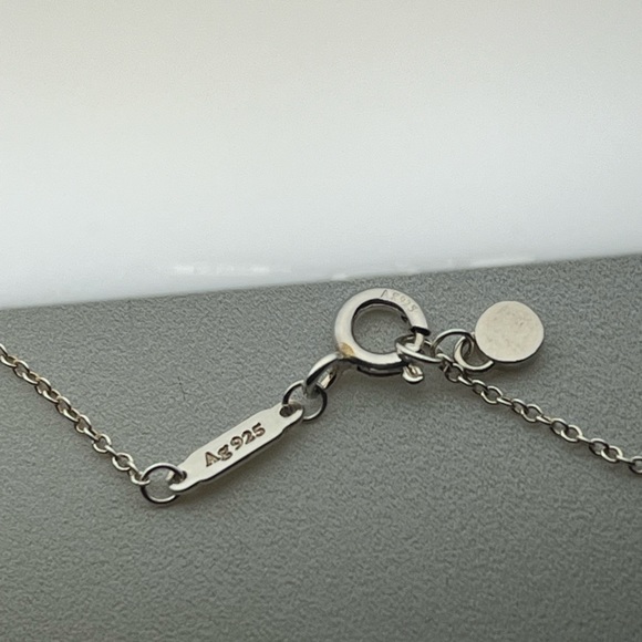 Authentic Tiffany & Co Blue Outline Necklace - Picture 5 of 6